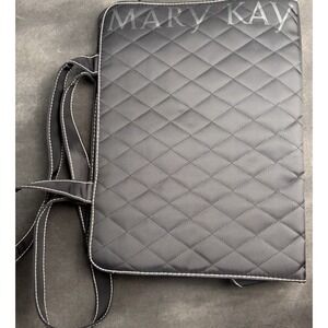 Mary Kay Black Quilted Consultant Shoulder Bag Travel Case Makeup Organizer